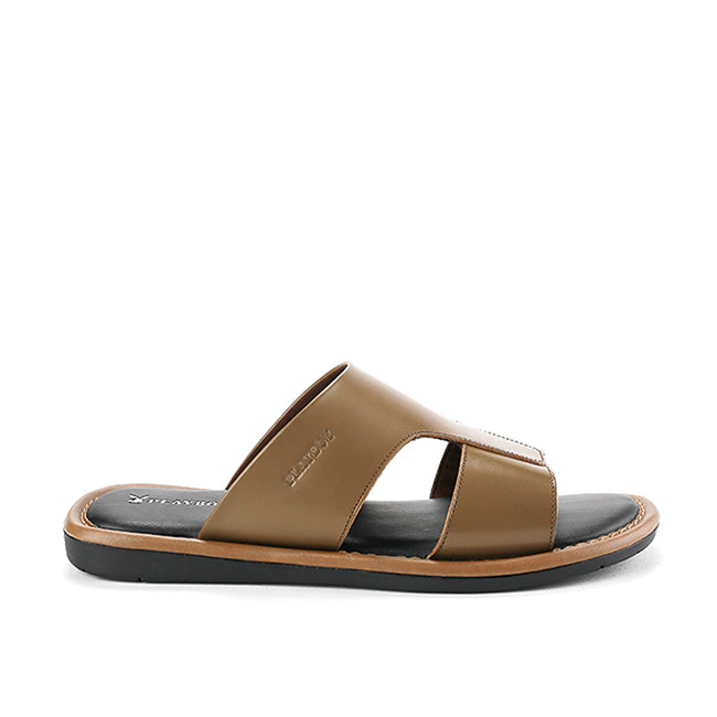 Playboy Sandal Pria Sandena - Double Strap In Camel