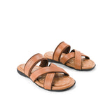 Playboy Sandal Pria Saggra - Cross1 In Tan
