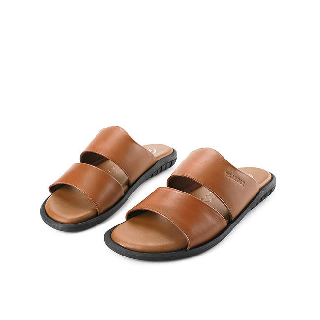 Playboy Sandal Pria Sandeta - Double Strap In Tan