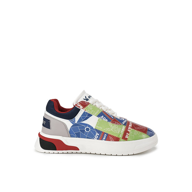 Playboy Sepatu Sneaker Pria Jedden ( Laces ) In White/Green