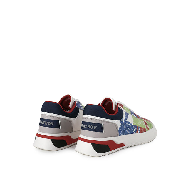 Playboy Sepatu Sneaker Pria Jedden ( Laces ) In White/Green