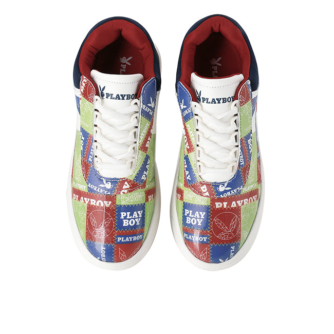 Playboy Sepatu Sneaker Pria Jedden ( Laces ) In White/Green
