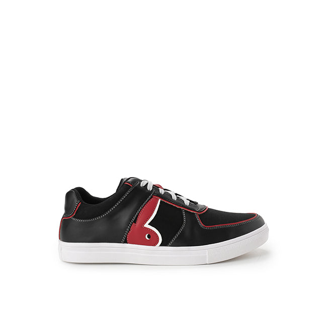 Playboy Sepatu Sneaker Pria Funner In Black/Red