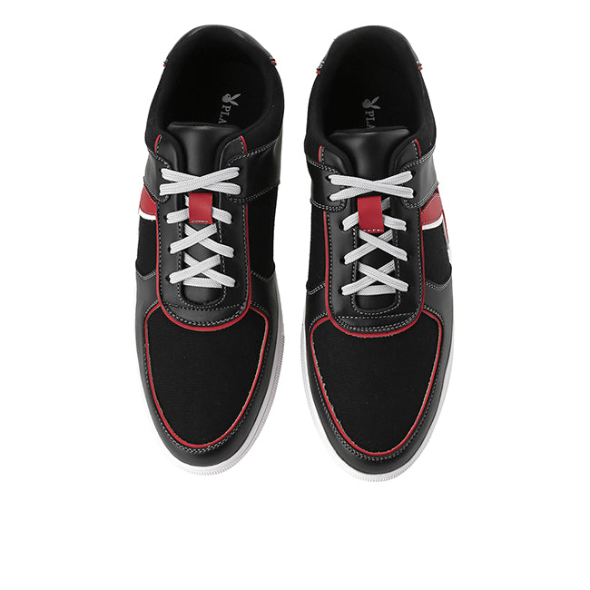 Playboy Sepatu Sneaker Pria Funner In Black/Red
