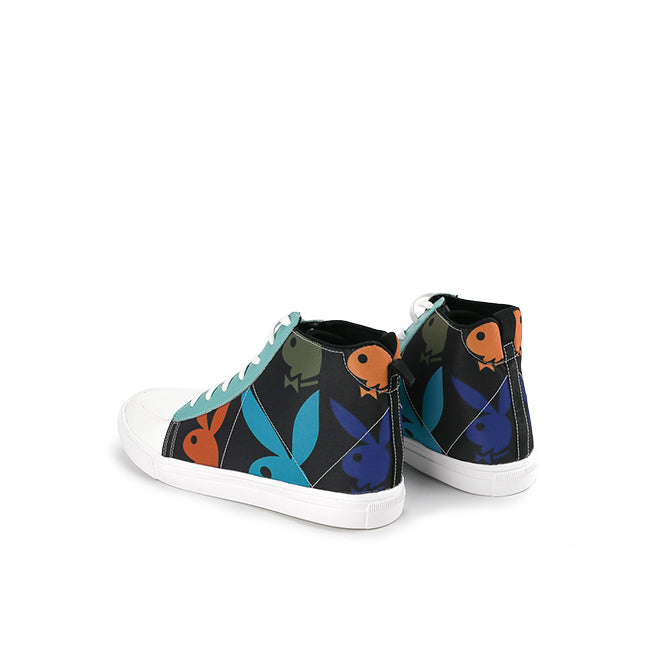 Playboy Sepatu Sneaker Pria Vulturaz ( Mid Cut ) In Black