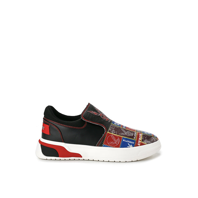 Playboy Sepatu Sneaker Pria Jedden ( Slip On ) In Black