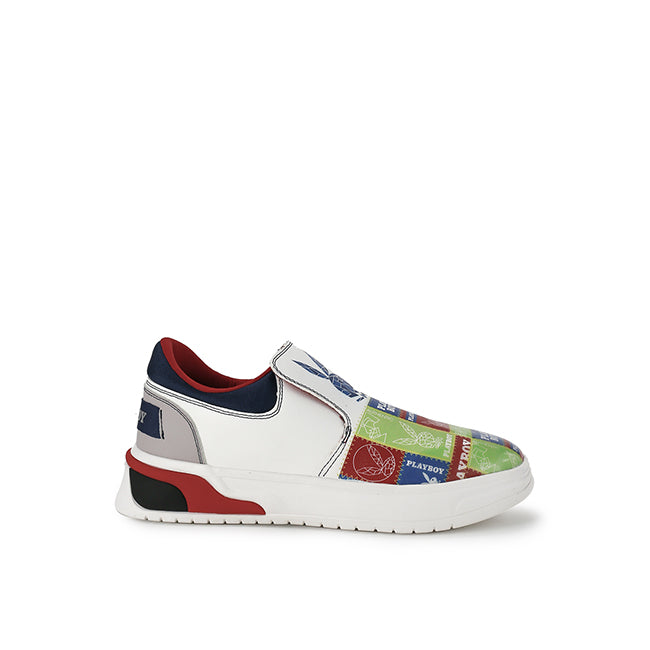 Playboy Sepatu Sneaker Pria Jedden ( Slip On ) In White/Green