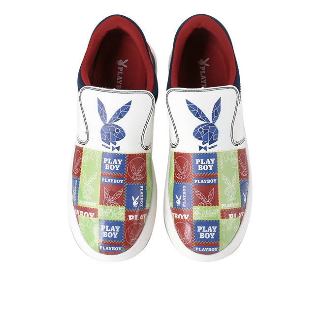 Playboy Sepatu Sneaker Pria Jedden ( Slip On ) In White/Green