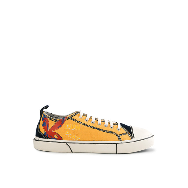 Playboy Sepatu Sneaker Pria Hefnerio (Low Cut) In Yellow/Beige