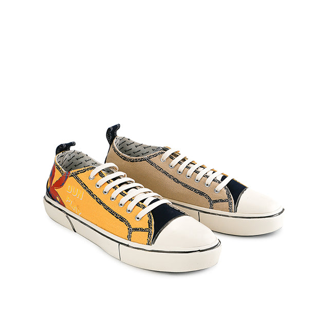 Playboy Sepatu Sneaker Pria Hefnerio (Low Cut) In Yellow/Beige