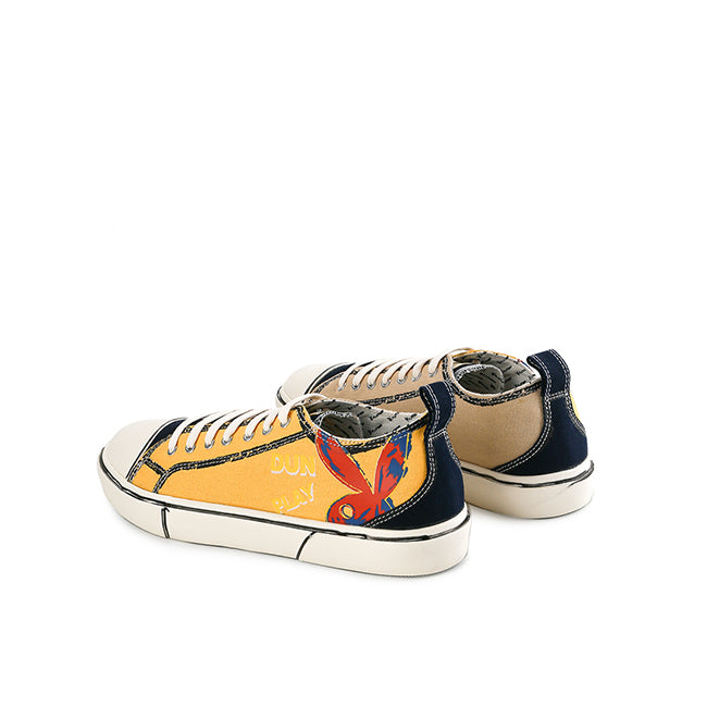 Playboy Sepatu Sneaker Pria Hefnerio (Low Cut) In Yellow/Beige