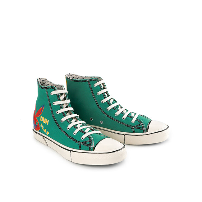 Playboy Sepatu Sneaker Pria Hefnerio (Mid Cut) In Green