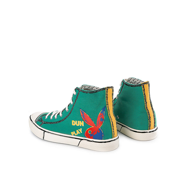 Playboy Sepatu Sneaker Pria Hefnerio (Mid Cut) In Green
