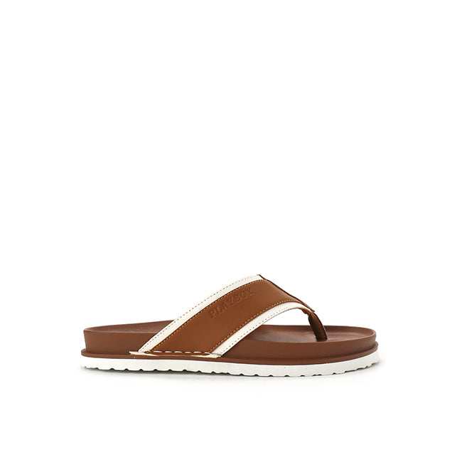 Playboy Sandal Pria Azion - Thong In Tan