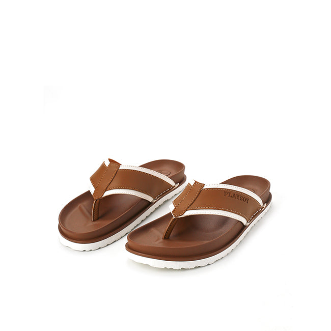 Playboy Sandal Pria Azion - Thong In Tan