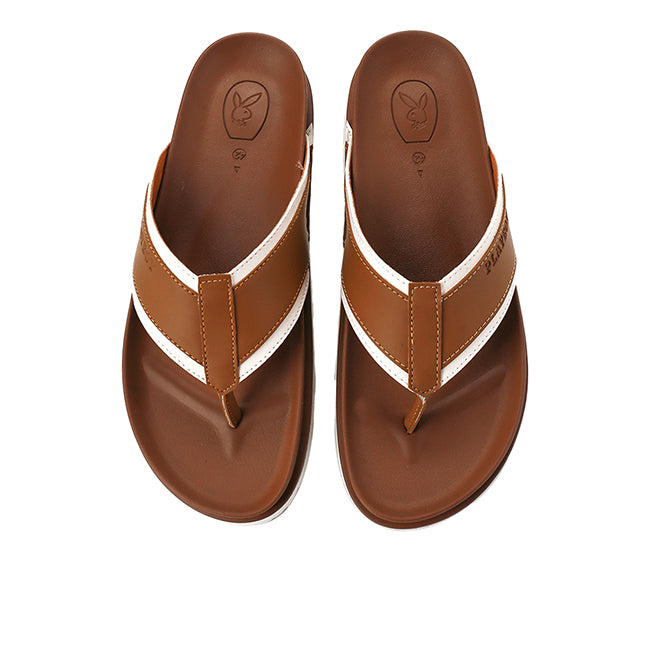 Playboy Sandal Pria Azion - Thong In Tan