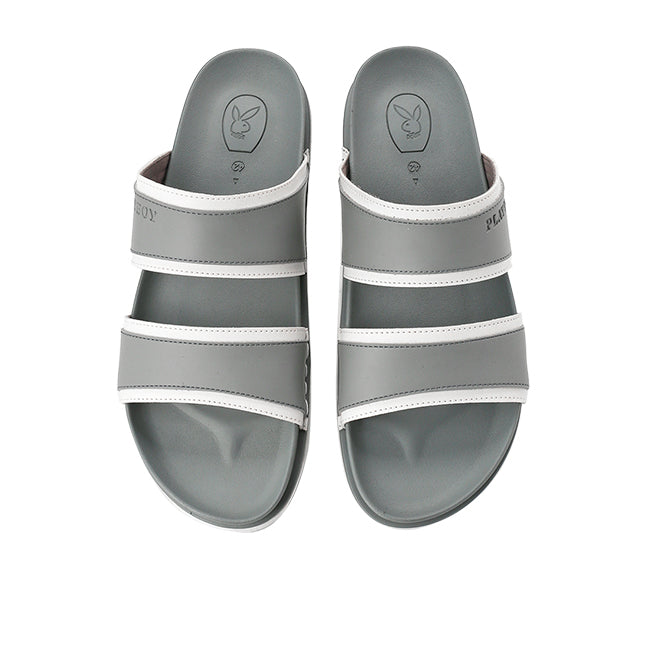 Playboy Sandal Pria Azion - Double Strap In Grey
