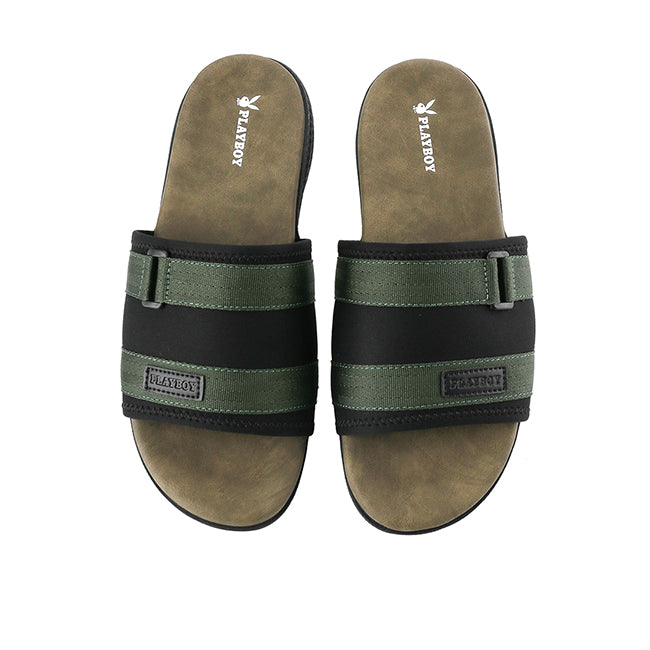 Playboy Sandal Pria Santogozo - Mule 1 In Olive