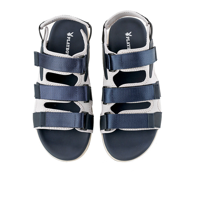 Playboy Sandal Pria Aszangka (Backstrap 2)  In Navy/White