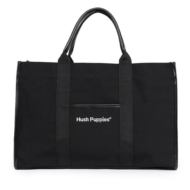 Hush Puppies Tas Tote Unisex Canvas Tote Bag Big In Black