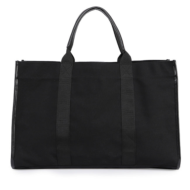 Hush Puppies Tas Tote Unisex Canvas Tote Bag Big In Black