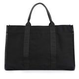 Hush Puppies Tas Tote Unisex Canvas Tote Bag Big In Black