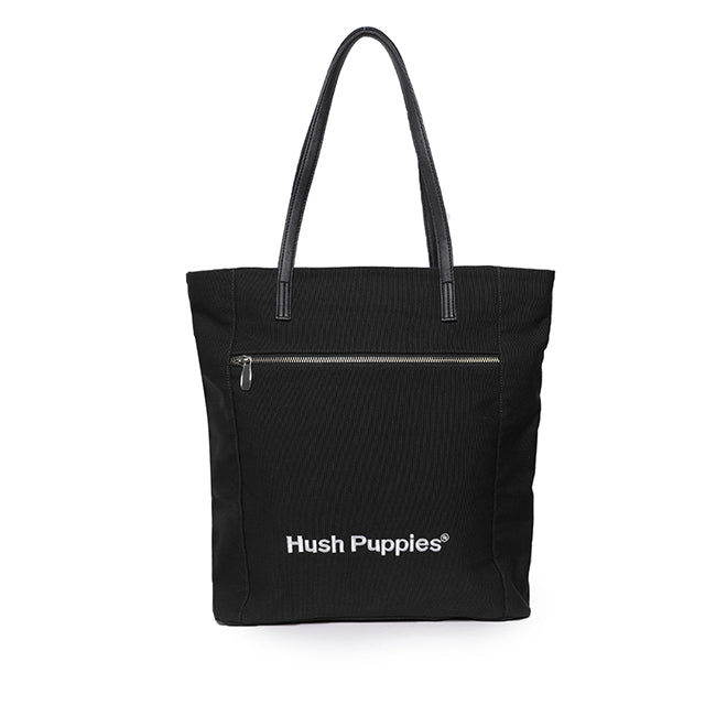 Hush Puppies Tas Tote Unisex Casual Canvas Tote Bag In Black