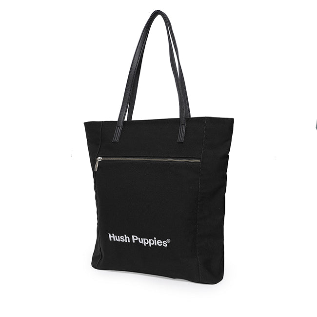Hush Puppies Tas Tote Unisex Casual Canvas Tote Bag In Black