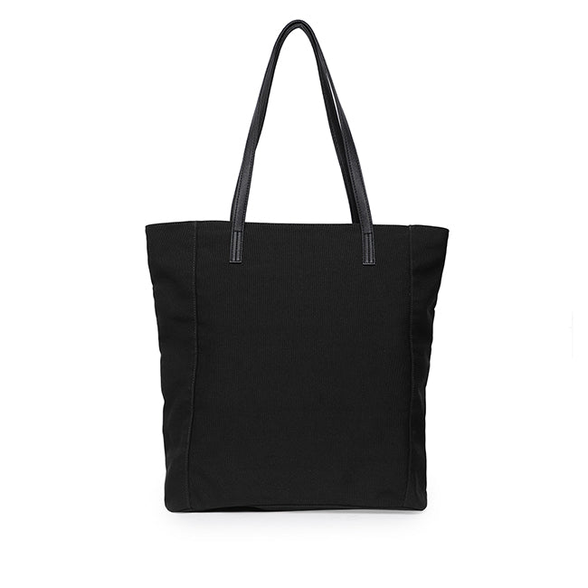 Hush Puppies Tas Tote Unisex Casual Canvas Tote Bag In Black