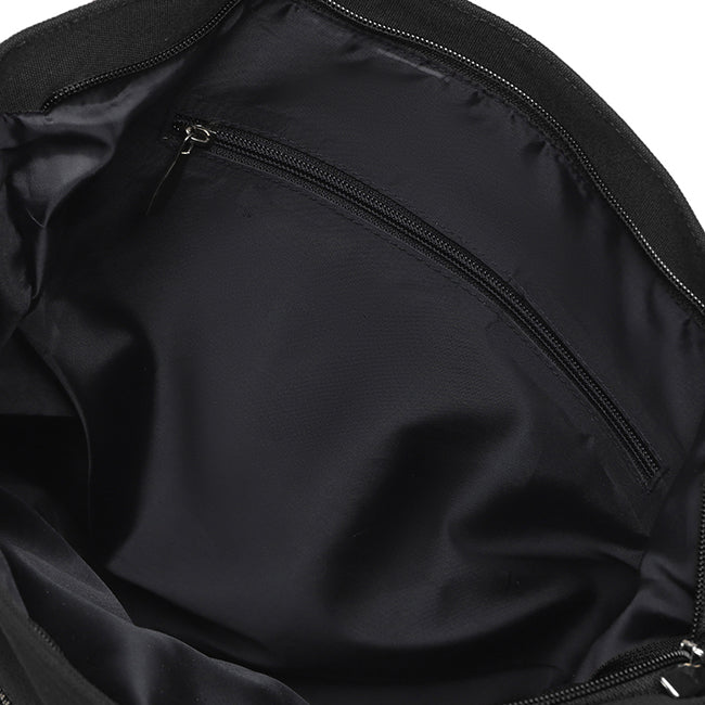 Hush Puppies Tas Tote Unisex Casual Canvas Tote Bag In Black
