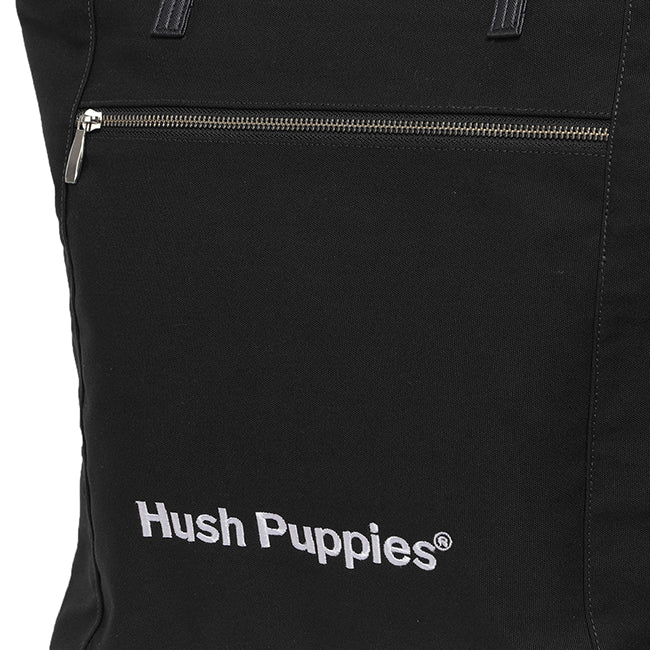 Hush Puppies Tas Tote Unisex Casual Canvas Tote Bag In Black