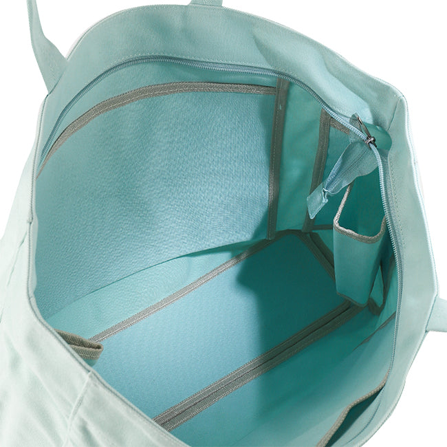 Canvas Bag L Tone Pastel In Mint Green