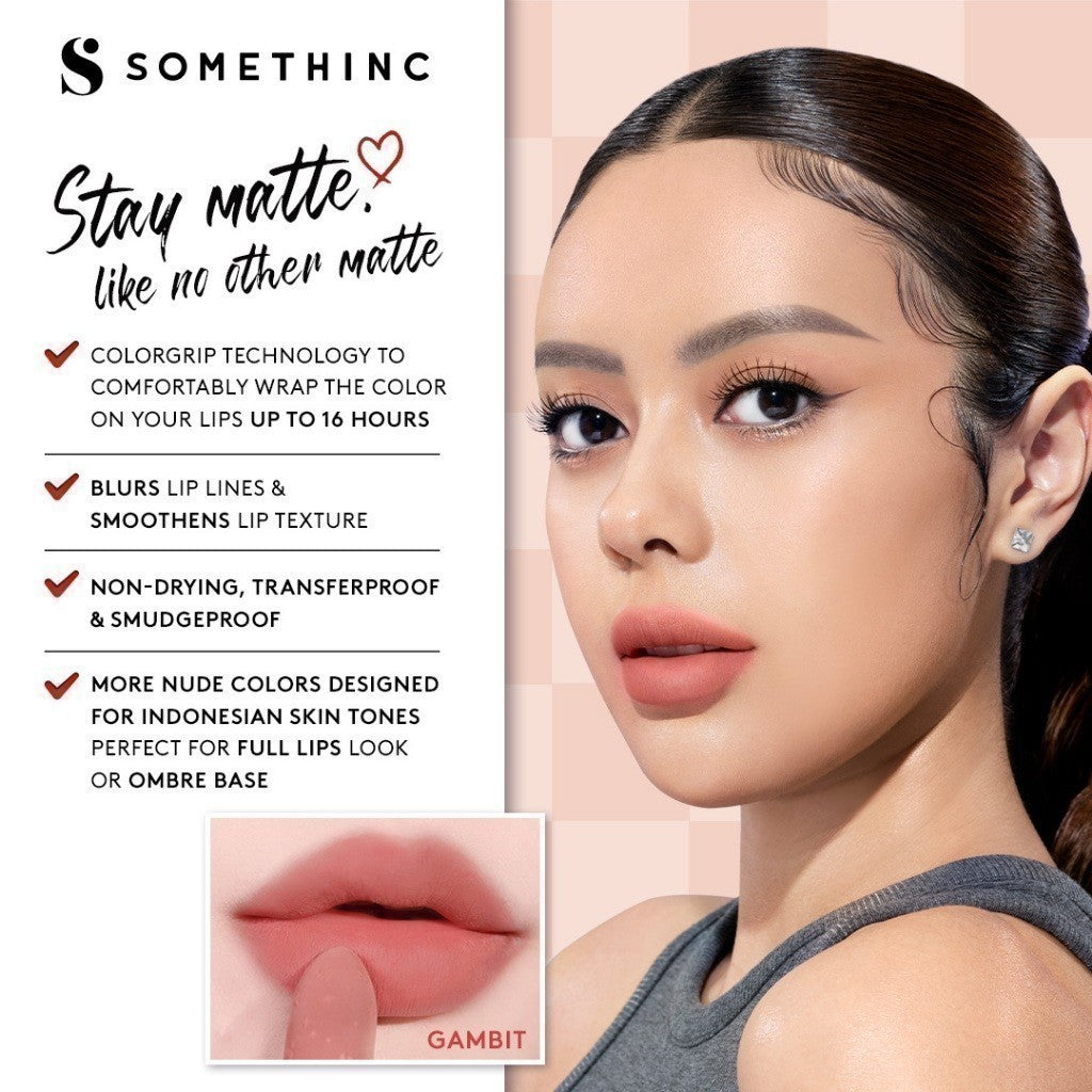 Somethinc Checkmatte Transferproof Lipstick - Cold