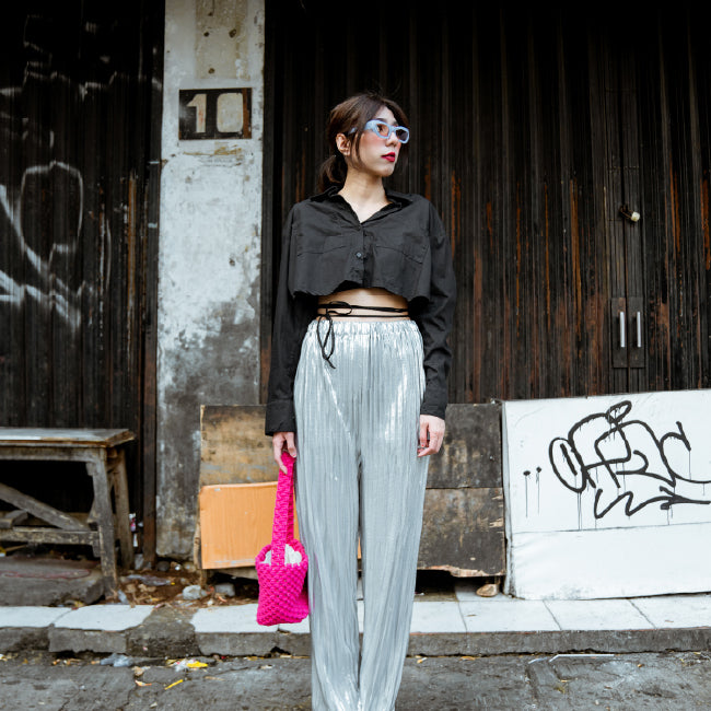 Zizi Pleats Silver