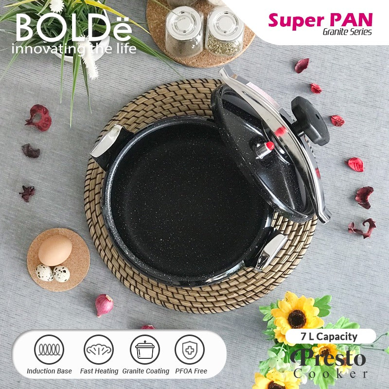 Super Pan Presto 7L Granite Coating Black