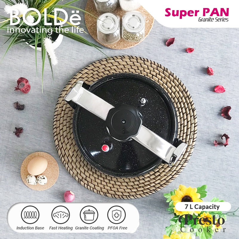 Super Pan Presto 7L Granite Coating Black