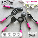 BOLDe Super Utensil Set 7Pcs Silicone Blackpink