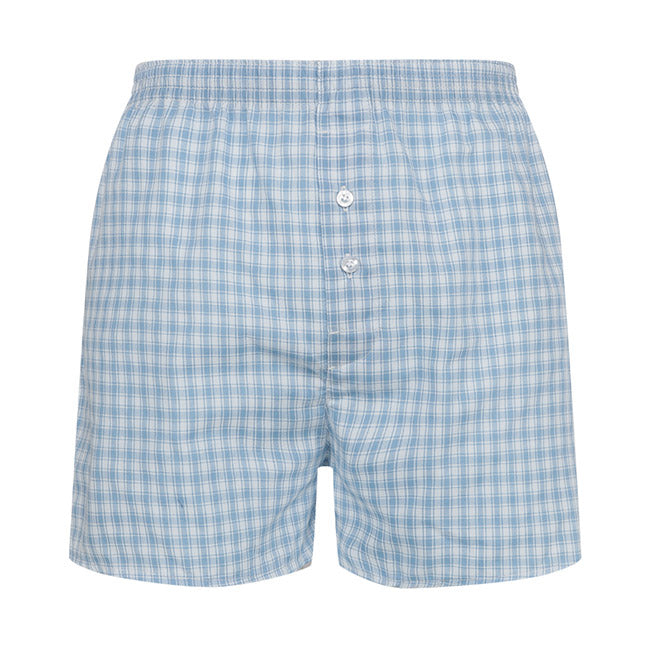 Hush Puppies Pakaian Underwear Pria Woven Boxer In Blue