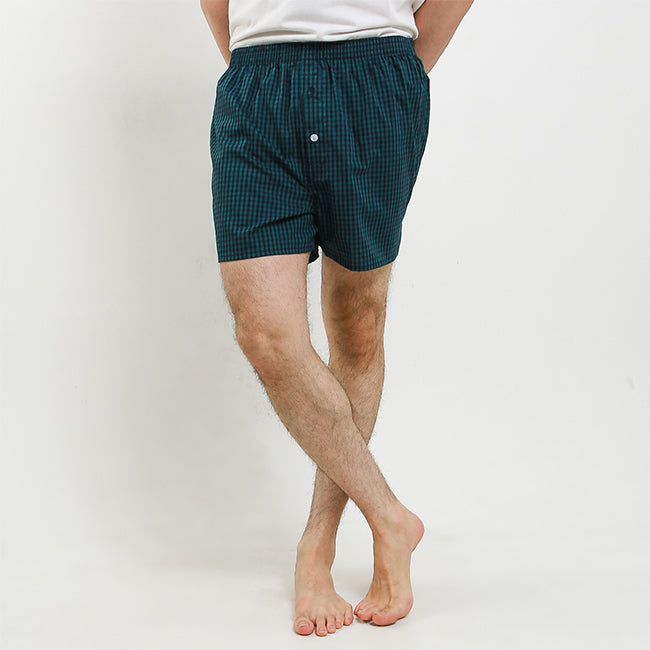 Hush Puppies Pakaian Underwear Pria Woven Boxer In Green