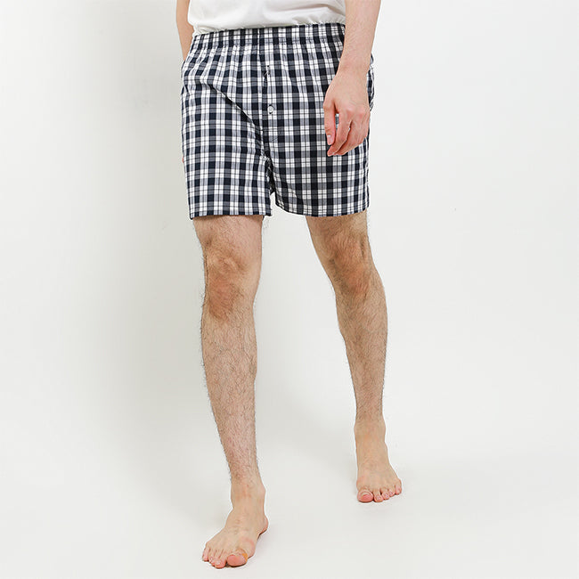 Hush Puppies Pakaian Underwear Pria Woven Boxer In Navy