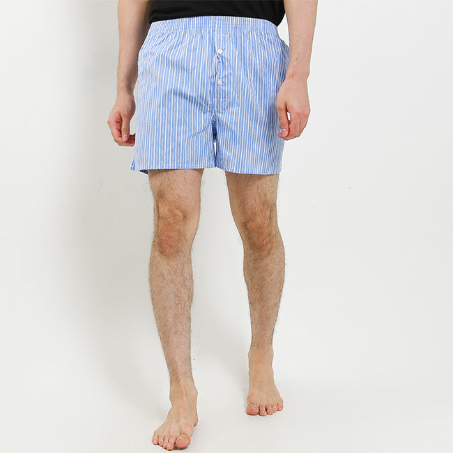 Hush Puppies Pakaian Underwear Pria Woven Boxer In Blue