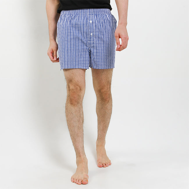 Hush Puppies Pakaian Underwear Pria Woven Boxer In Blue