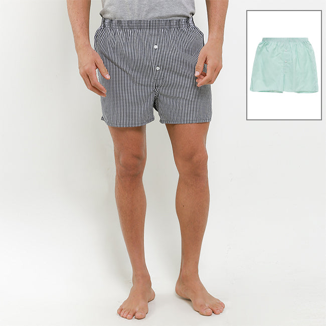 Hush Puppies Pakaian Underwear Pria Woven Boxer In Black