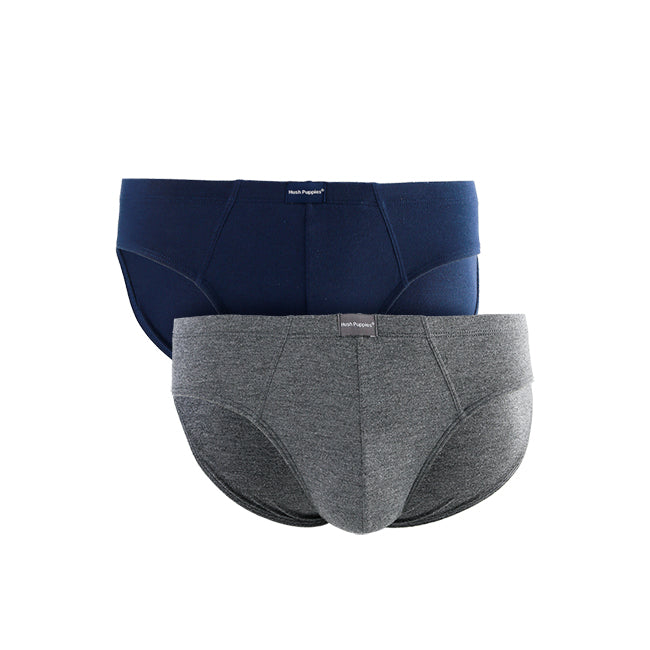 Hush Puppies Pakaian Underwear Pria Knit Brief Cover In Dark Gray / Navy