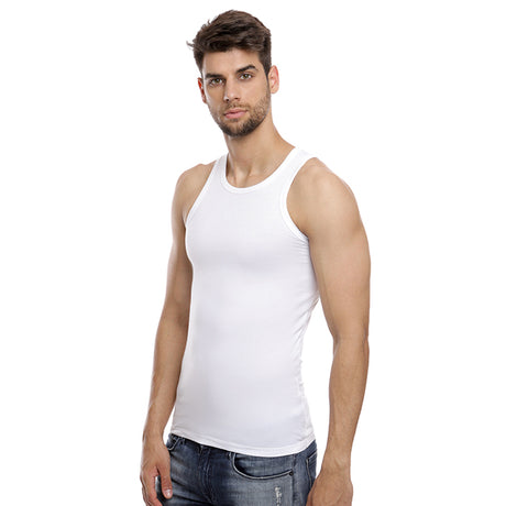 Hush Puppies Pakaian Kaos Pria  Basic Tank In  White