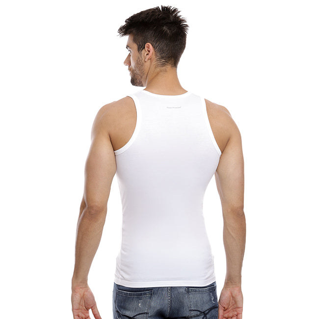 Hush Puppies Pakaian Kaos Pria  Basic Tank In  White