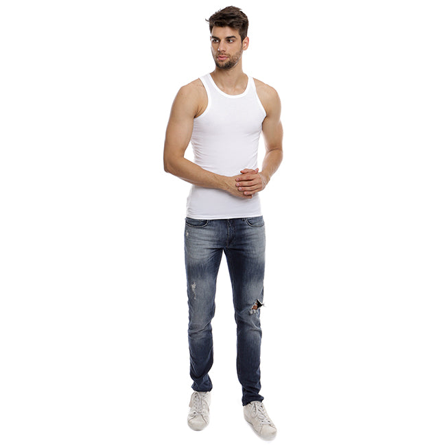 Hush Puppies Pakaian Kaos Pria  Basic Tank In  White