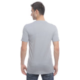 Hush Puppies Pakaian Neck Tee Pria  Classic V Neck Tee In Grey