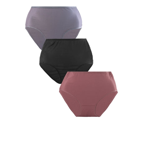 Hush Puppies Pakaian Underwear Wanita Full Brief In Purple / Mauve / Black
