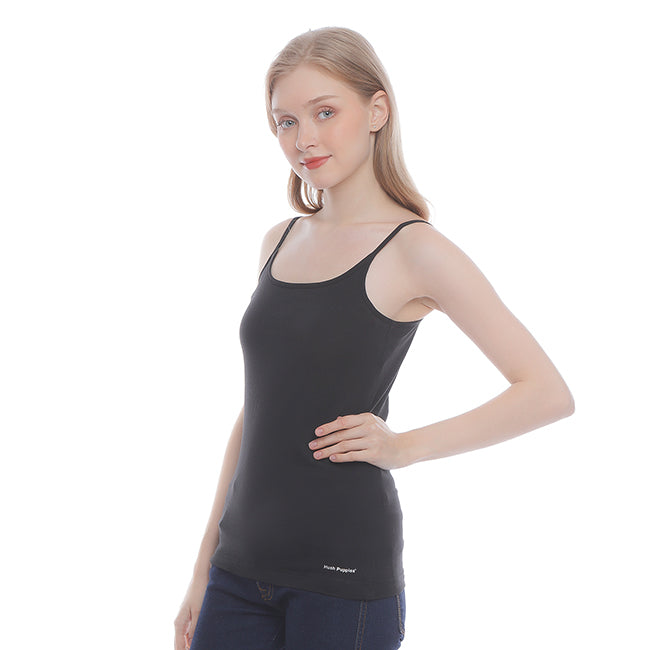 Hush Puppies Pakaian Tank Top Wanita Basic Camisole In Black
